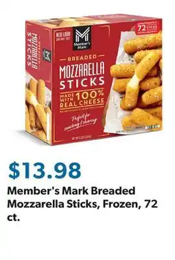 Sam's Club Member's Mark Breaded Mozzarella Sticks, Frozen, 72 ct offer