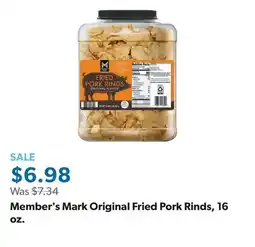 Sam's Club Member's Mark Original Fried Pork Rinds, 16 oz offer