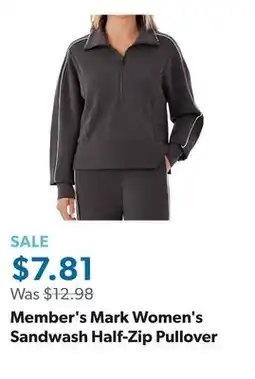 Sam's Club Member's Mark Women's Sandwash Half-Zip Pullover offer