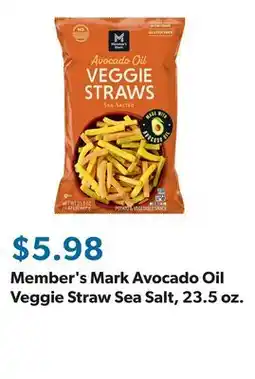 Sam's Club Member's Mark Avocado Oil Veggie Straw Sea Salt, 23.5 oz offer