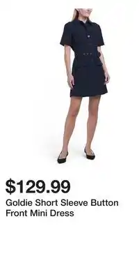 TJ Maxx Goldie Short Sleeve Button Front Mini Dress offer