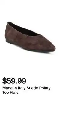 TJ Maxx Made In Italy Suede Pointy Toe Flats offer