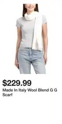 TJ Maxx Made In Italy Wool Blend G G Scarf offer