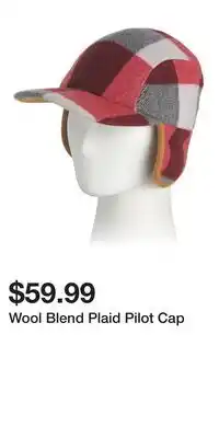 TJ Maxx Wool Blend Plaid Pilot Cap offer