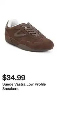 TJ Maxx Suede Vastra Low Profile Sneakers offer