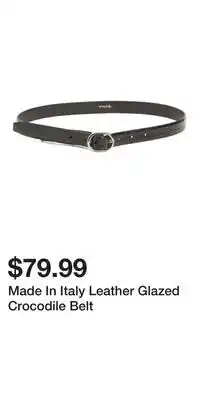 TJ Maxx Made In Italy Leather Glazed Crocodile Belt offer