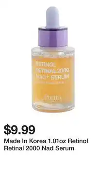 TJ Maxx Made In Korea 1.01oz Retinol Retinal 2000 Nad Serum offer