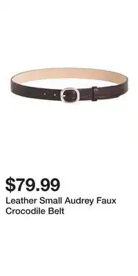 TJ Maxx Leather Small Audrey Faux Crocodile Belt offer