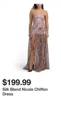 TJ Maxx Silk Blend Nicole Chiffon Dress offer