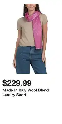 TJ Maxx Made In Italy Wool Blend Luxury Scarf offer