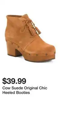 TJ Maxx Cow Suede Original Chic Heeled Booties offer