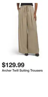 TJ Maxx Archer Twill Suiting Trousers offer