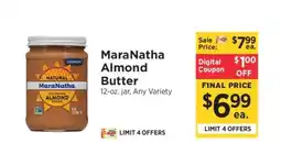 ShopRite MaraNatha Almond Butter offer