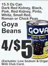 Key Food Goya Beans offer