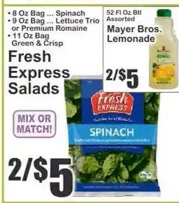 Key Food Fresh Express Salads offer