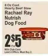 Key Food Rachael Ray Nutrish Dog Food offer