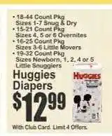 Key Food Huggies Diapers offer