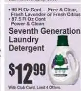 Key Food Seventh Generation Laundry Detergent offer