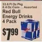 Key Food Red Bull Energy Drinks 4 Pack offer
