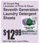 Key Food Seventh Generation Laundry Detergent Sheets offer