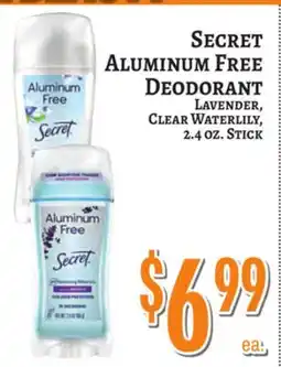Trade Fair Supermarket SECRET ALUMINUM FREE DEODORANT offer