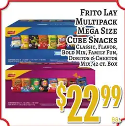 Trade Fair Supermarket FRITO LAY MULTIPACK MEGA SIZE CUBE SNACKS offer