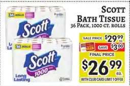 Trade Fair Supermarket Scott Bath Tissue offer