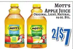 Trade Fair Supermarket Mott's APPLE JUICE offer
