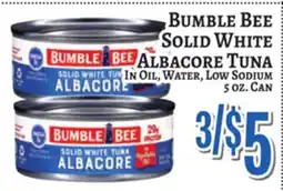Trade Fair Supermarket BUMBLE BEE SOLID WHITE ALBACORE TUNA offer