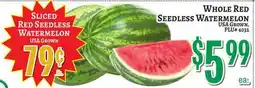 Trade Fair Supermarket SLICED RED SEEDLESS WATERMELON, WHOLE RED SEEDLESS WATERMELON offer