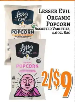 Trade Fair Supermarket LESSER EVIL ORGANIC POPCORN offer
