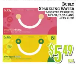 Trade Fair Supermarket BUBLY SPARKLING WATER offer