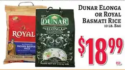 Trade Fair Supermarket DUNAR ELONGA OR ROYAL BASMATI RICE offer