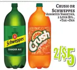 Trade Fair Supermarket CRUSH OR SCHWEPPES offer