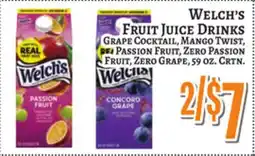 Trade Fair Supermarket Welch's FRUIT JUICE DRINKS offer