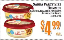 Trade Fair Supermarket SABRA PARTY SIZE HUMMUS offer