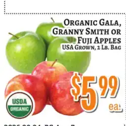 Trade Fair Supermarket ORGANIC GALA, GRANNY SMITH OR FUJI APPLES offer