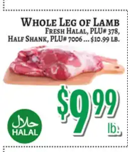 Trade Fair Supermarket WHOLE LEG OF LAMB offer