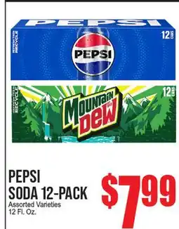 Extra Supermarket PEPSI SODA 12-PACK offer