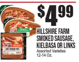 Extra Supermarket HILLSHIRE FARM SMOKED SAUSAGE, KIELBASA OR LINKS offer