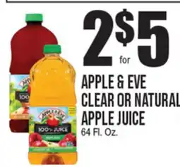 Extra Supermarket APPLE & EVE CLEAR OR NATURAL APPLE JUICE offer