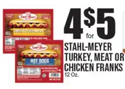 Extra Supermarket STAHLMeyer TURKEY, MEAT OR CHICKEN FRANKS offer