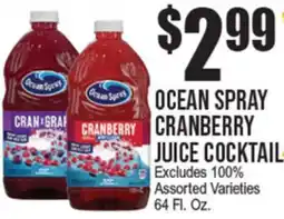 Extra Supermarket OCEAN SPRAY CRANBERRY JUICE COCKTAIL offer