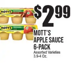 Extra Supermarket MOTT'S APPLE SAUCE offer