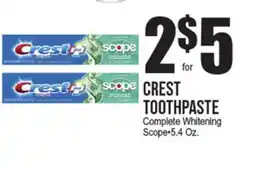 Extra Supermarket CREST TOOTHPASTE offer