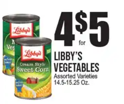 Extra Supermarket LIBBY'S VEGETABLES offer
