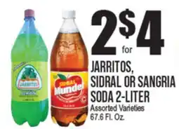 Extra Supermarket JARritos, SIDRAL OR SANGRIA Soda 2-Liter offer