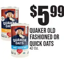 Extra Supermarket QUAKER OLD FASHIONED OR QUICK OATS offer