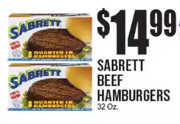 Extra Supermarket SABRETT BEEF HAMBURGERS offer