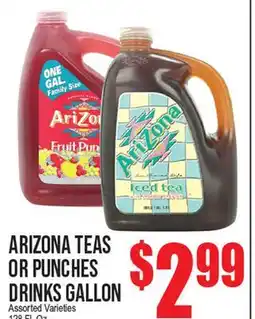 Extra Supermarket ARIZONA TEAS OR PUNCHES DRINKS GALLON offer